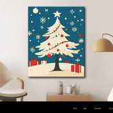 Painting by Numbers for Adults Christmas Village with Horse-Drawn Carriage